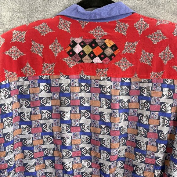 Vtg CANVASBACKS Women Jacket Size S Multicolor Silk Blend Long Sleeves hb-52 - Picture 5 of 13